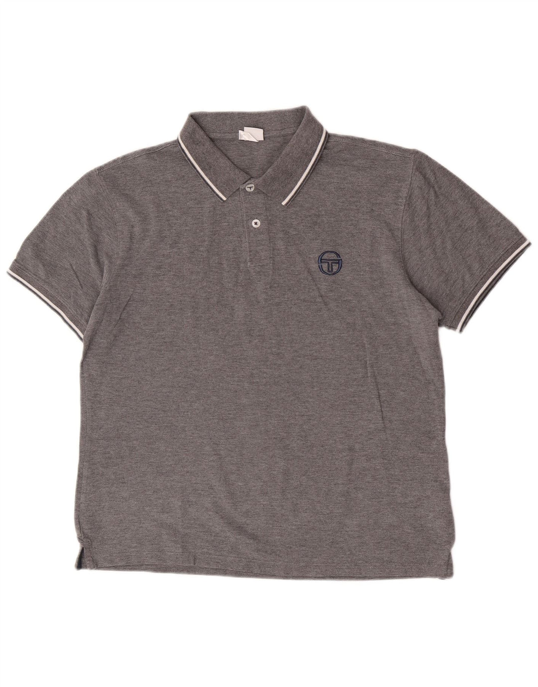 Sergio Tacchini Herre Slim Fit Polo Shirt Stor Grå Bomuld