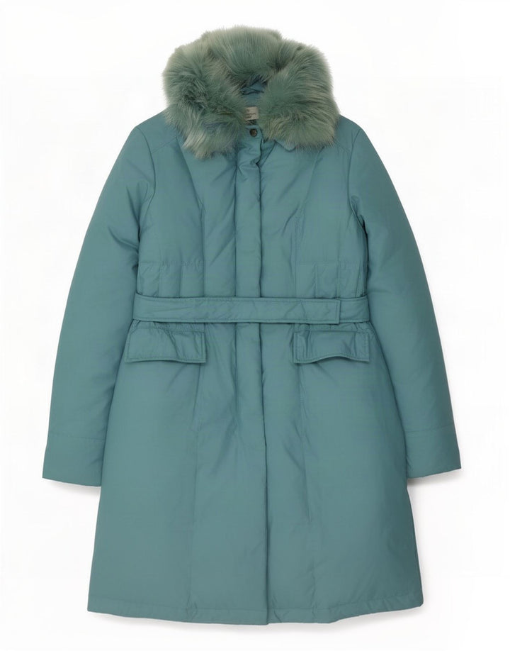 Trussardi Dame Polstret Frakke IT 48 XL turkis polyester