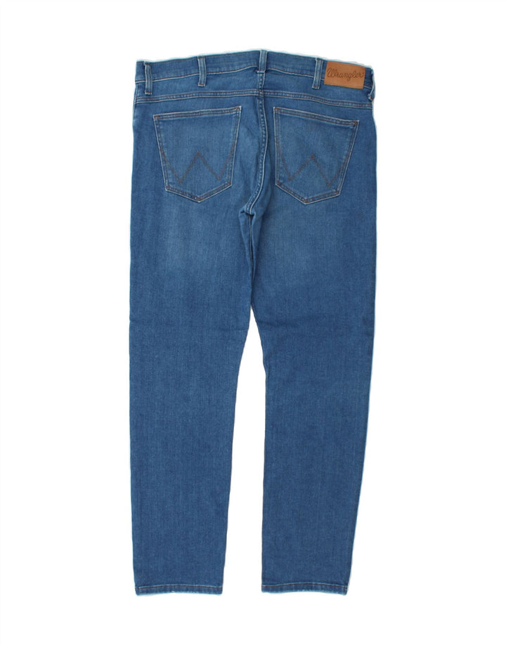 WRANGLER Womens Larston Slim Jeans W34 L32 Blue Cotton Vintage Wrangler and Second-Hand Wrangler from Messina Hembry 
