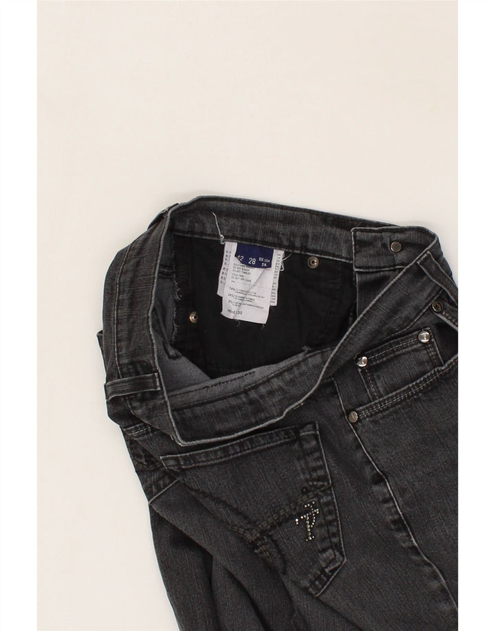 TRUSSARDI Womens Straight Jeans W26 L27 Grey Cotton Vintage Trussardi and Second-Hand Trussardi from Messina Hembry 