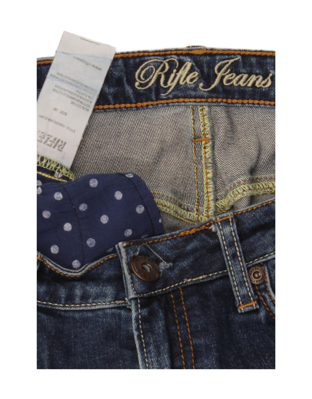 Rifle Dame Slim Jeans W30 L34 Blå Bomuld
