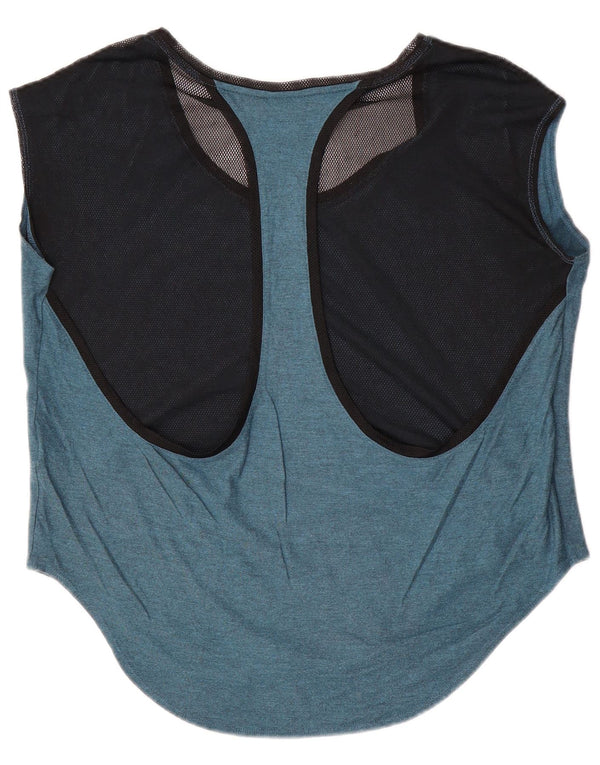 Nike Dame Oversized Vest Top UK 14 Medium Blue Colourblock Modal