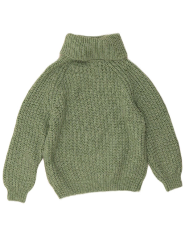 Zara Pige Rullehals Sweater 11-12 År Grøn Polyester