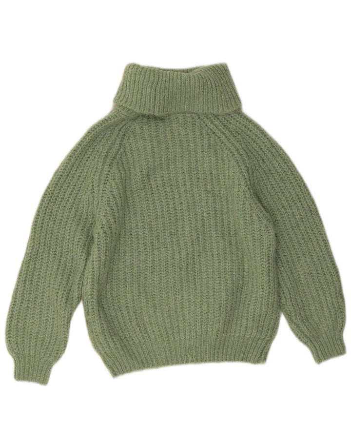 Zara Pige Rullehals Sweater 11-12 År Grøn Polyester