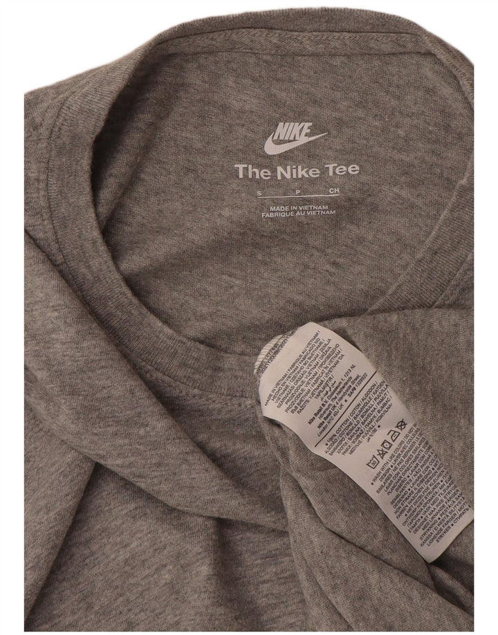 Nike T-shirt top til mænd, lille grå flækket bomuld