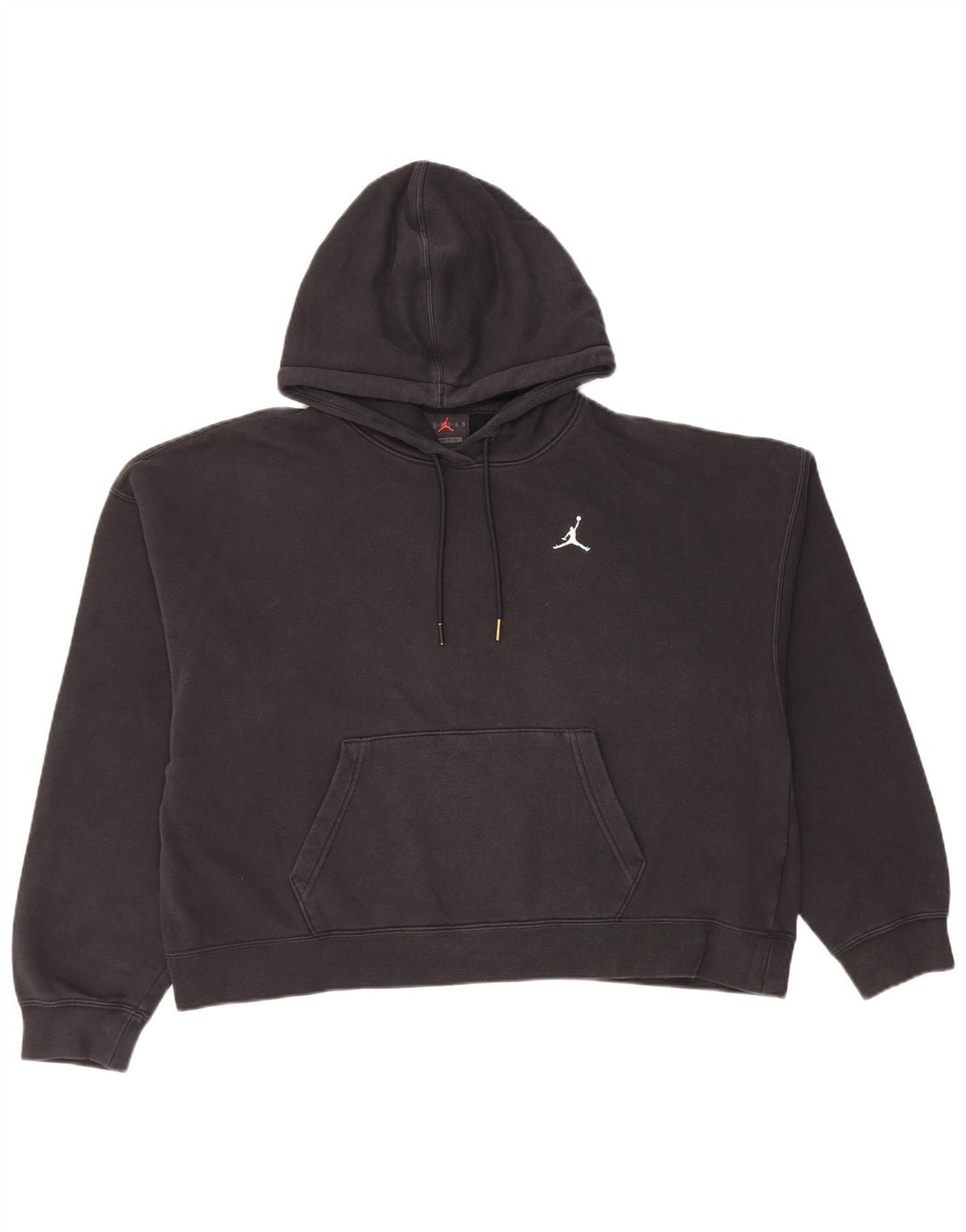 Jordan Dame Crop Oversized Hoodie Jumper UK 10 Small Black