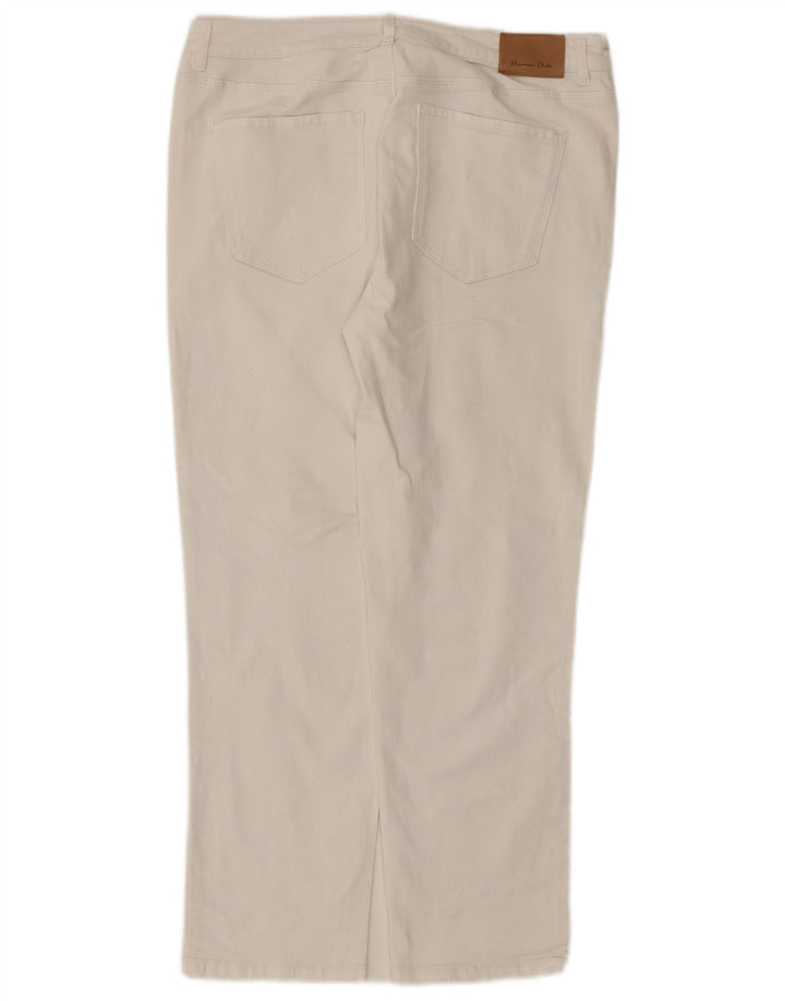 Massimo Dutti Dame Straight Jeans EU 42 Large W32 L26 Hvid