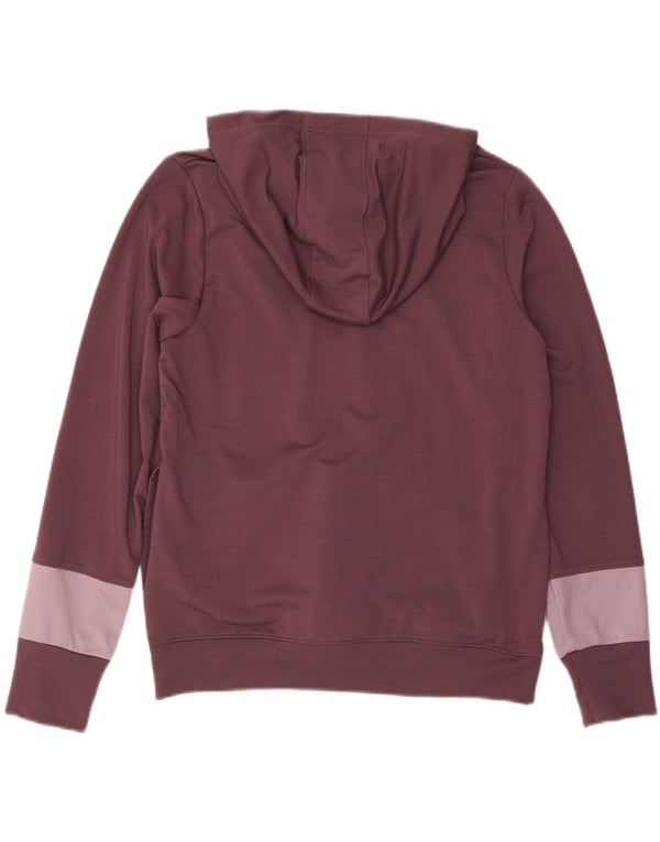 UNDER ARMOUR Sweater med lynlås til kvinder UK 14 Medium Maroon Colourblock