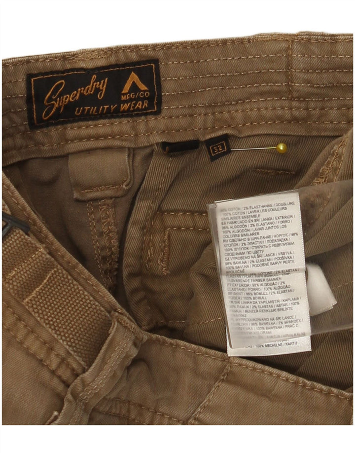 Superdry Herre Cargo Shorts W32 Medium Khaki Bomuld