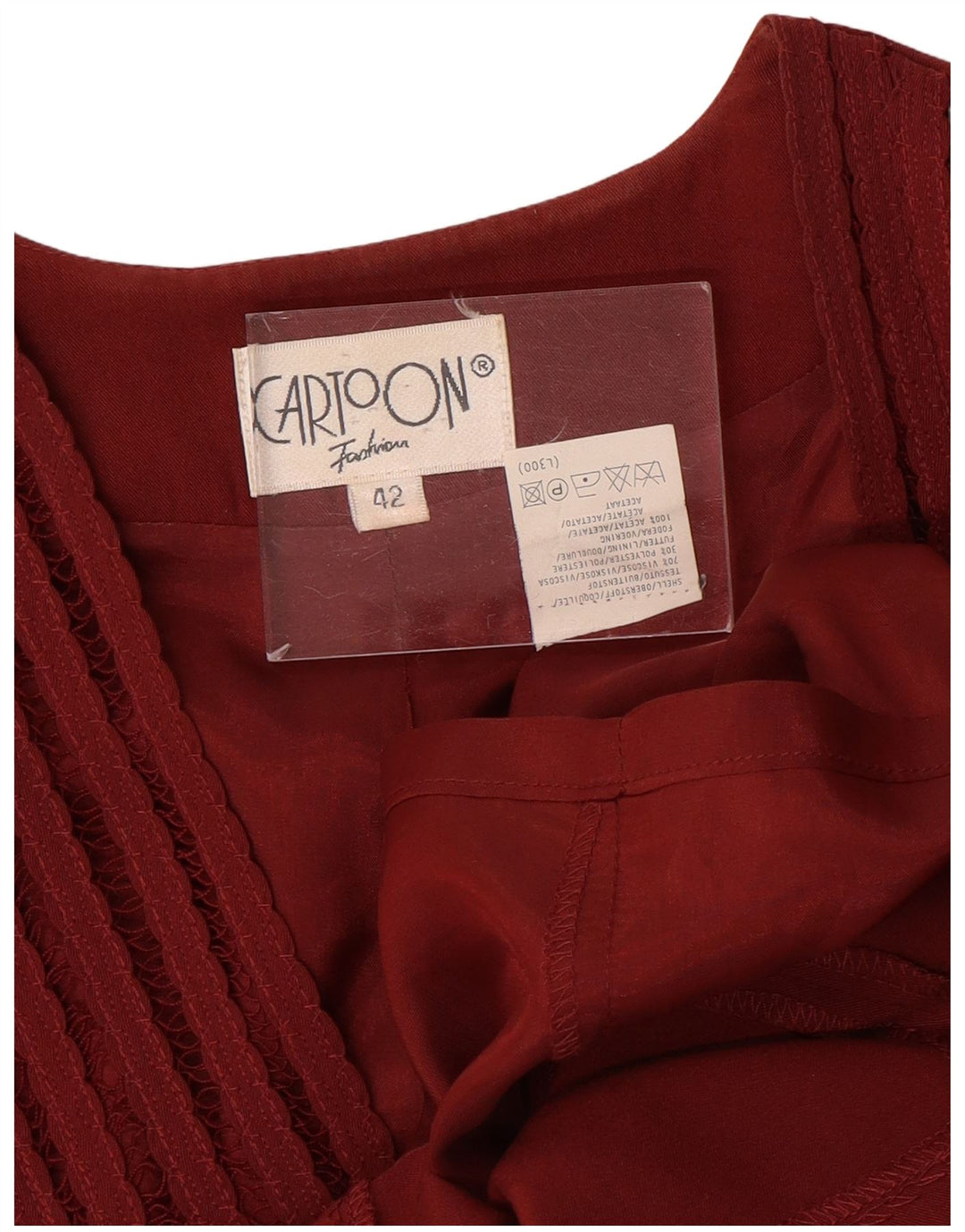 CARTOON Dame 7 knapper Blazer Jacket IT 42 Medium Rød viskose