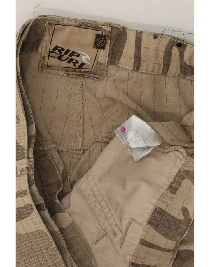 Rip Curl Herre Cargo Shorts W36 Stor Beige Camouflage Bomuld