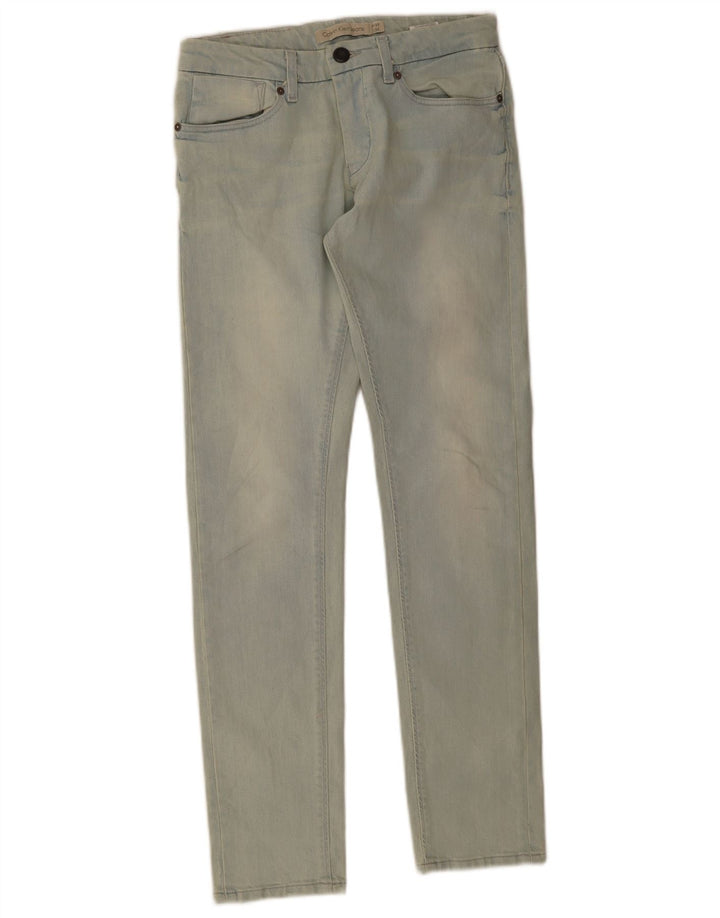 Calvin Klein Dame Slim Jeans W25 L32 Blå Bomuld