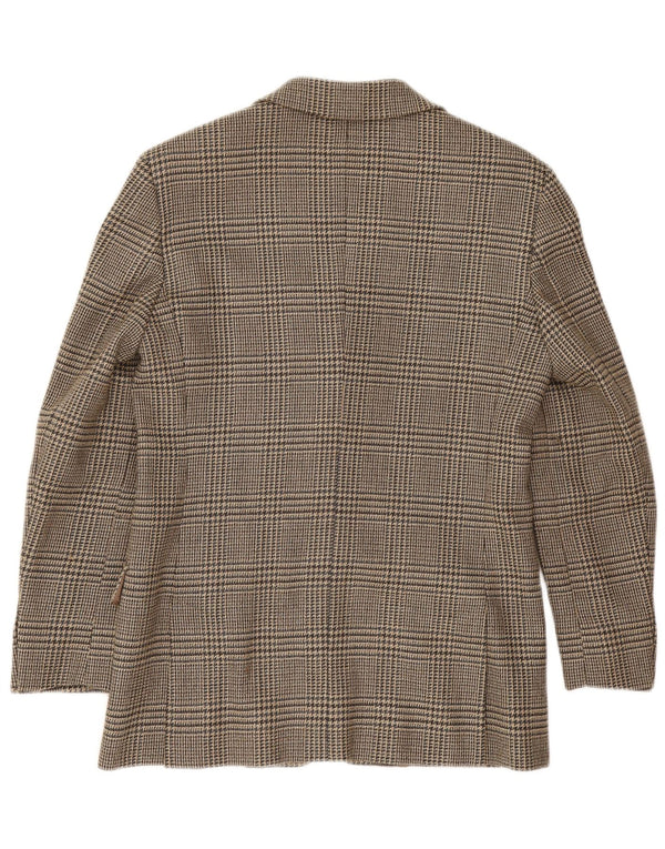 Max Mara Dame Weekend Blazer Jacket UK 10 Small Brown Houndstooth