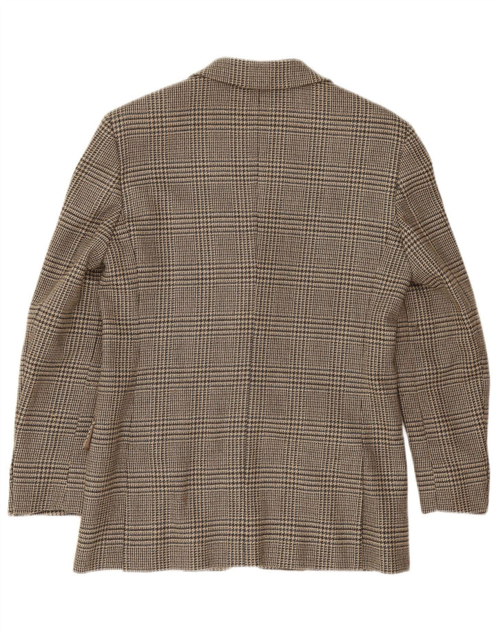 Max Mara Dame Weekend Blazer Jacket UK 10 Small Brown Houndstooth