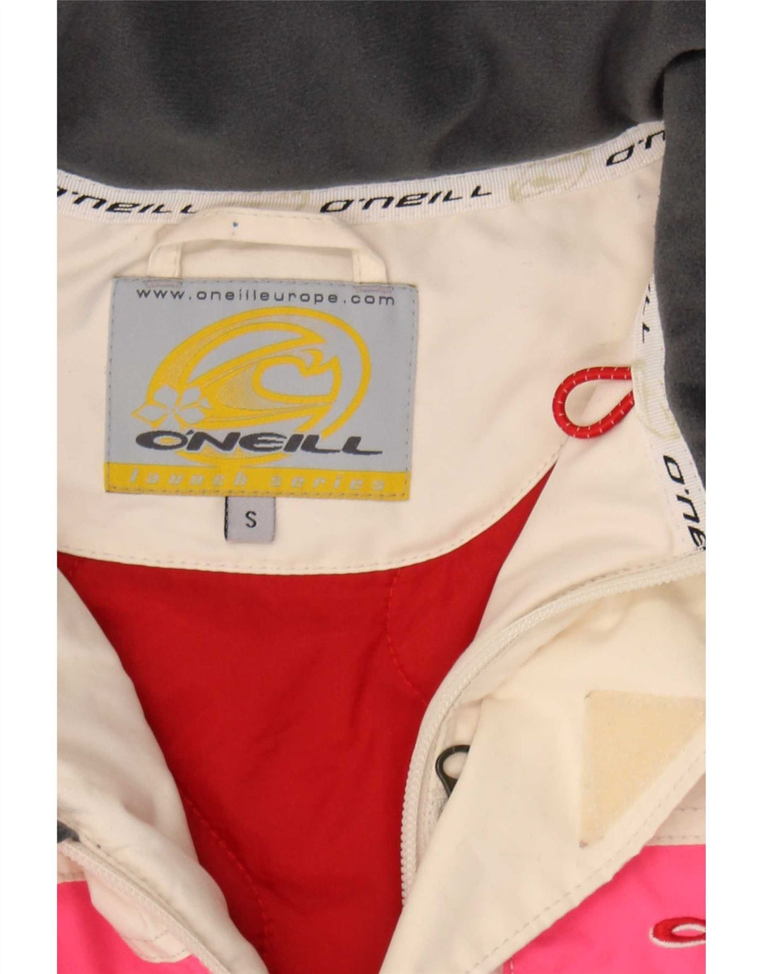 O'Neill Dame Windbreaker Jacket UK 10 Small White Colourblock Polyester