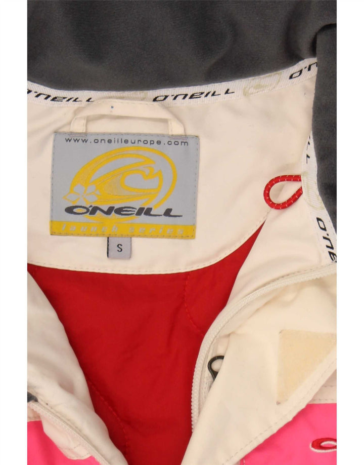 O'Neill Dame Windbreaker Jacket UK 10 Small White Colourblock Polyester