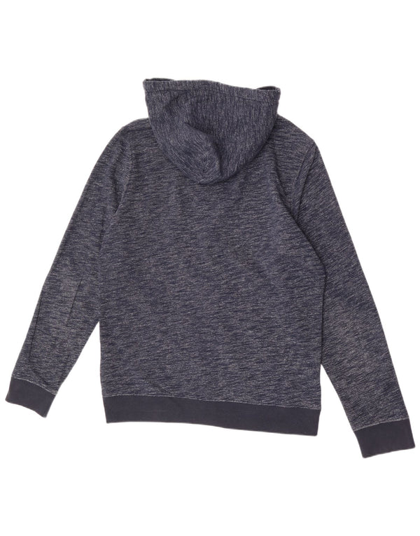 Hollister Herre grafisk hættetrøje med lynlås Medium Navy Blue Flecked