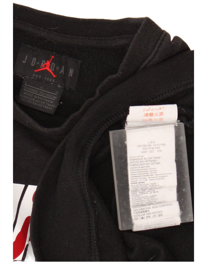 Jordan Boys Grafisk Sweatshirt Jumper 12-13 år Stor sort bomuld