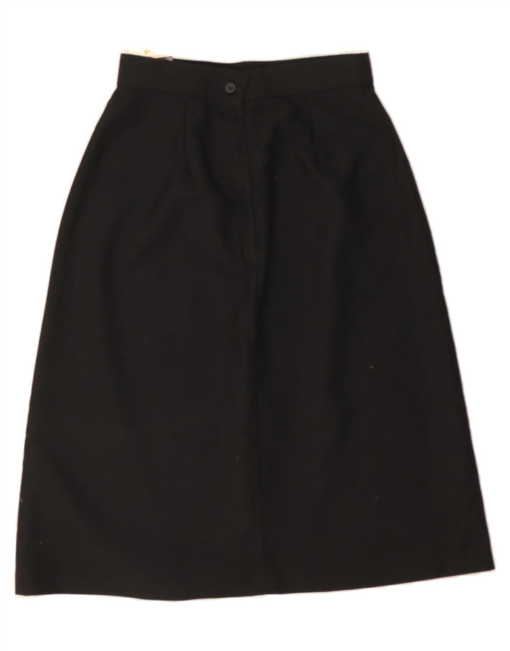 KEYNOTE Womens A-Line Skirt UK 14 Medium Black Polyester Vintage Keynote and Second-Hand Keynote from Messina Hembry 