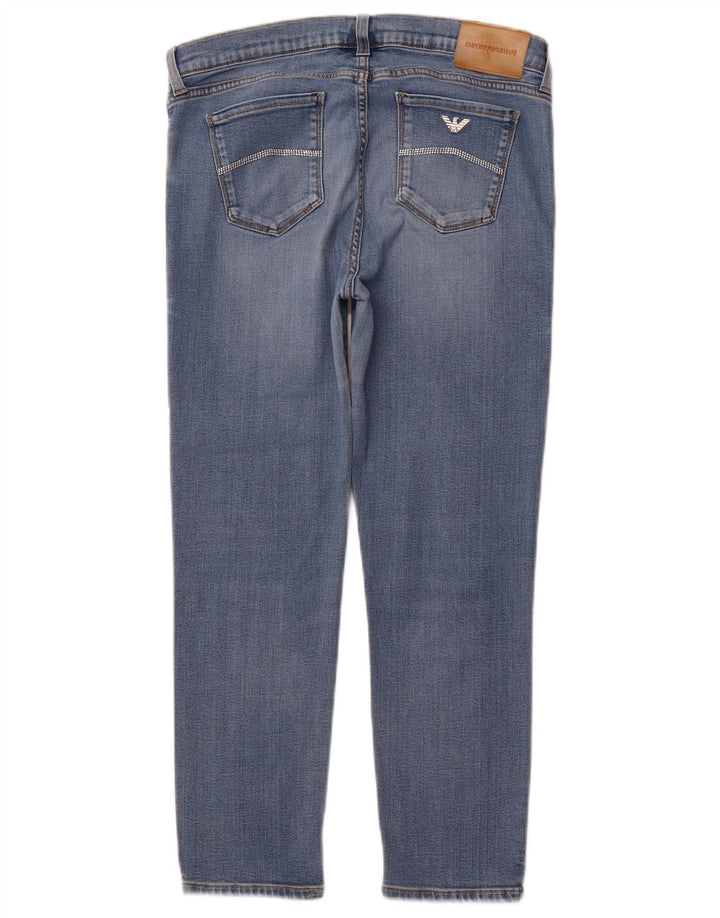EMPORIO ARMANI Kvinder Cropped Jeans W31 L25 Blå Lyocell
