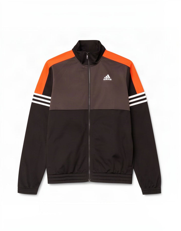 Adidas Træningsdragt til mænd Topjakke UK 36/38 Small Black Colourblock Polyester