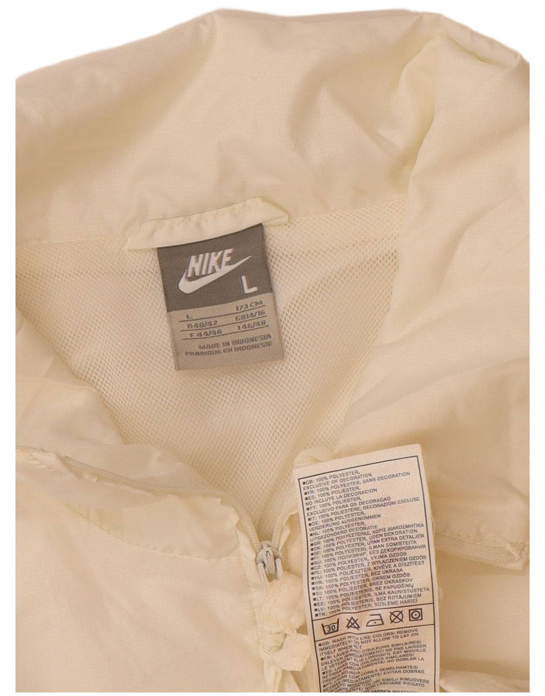 Nike træningsdragt topjakke til kvinder UK 14/16 Stor hvid polyester