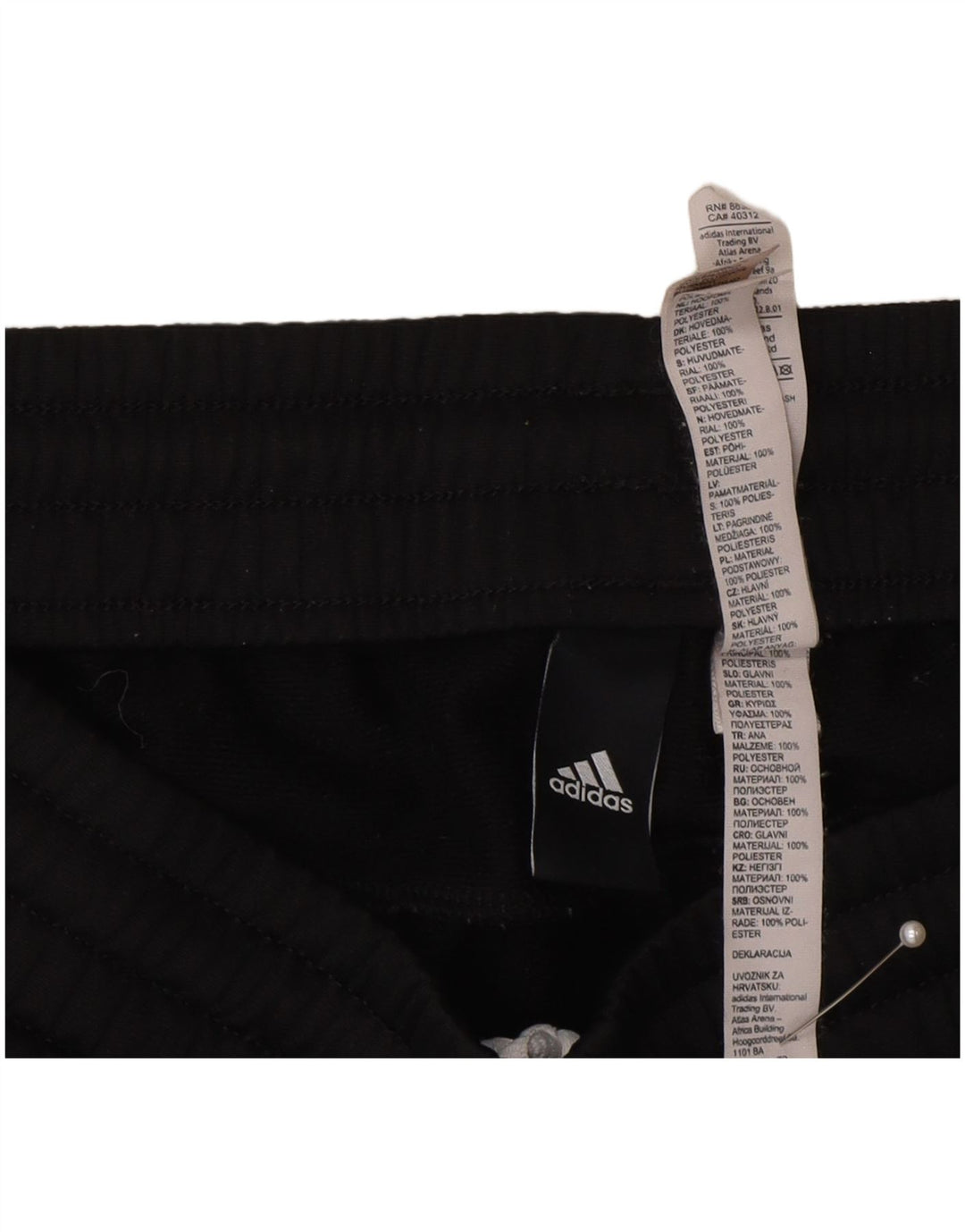 Adidas Træningsdragtsbukser til kvinder UK 12/14 Medium Sort Polyester