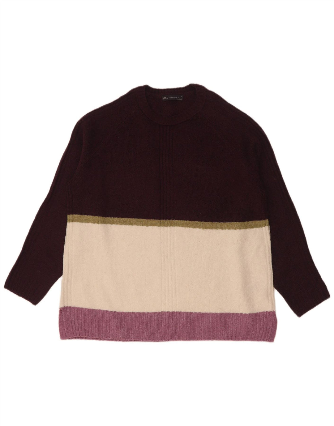 Marks & Spencer Dame sweater med rund hals DK 16 Stor lilla