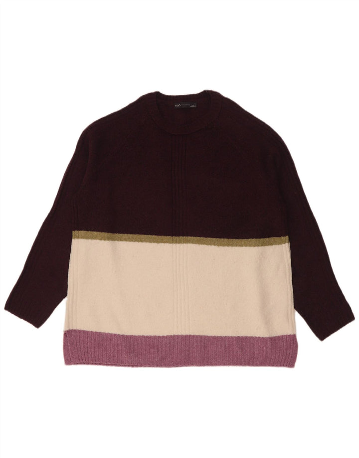 Marks & Spencer Dame sweater med rund hals DK 16 Stor lilla