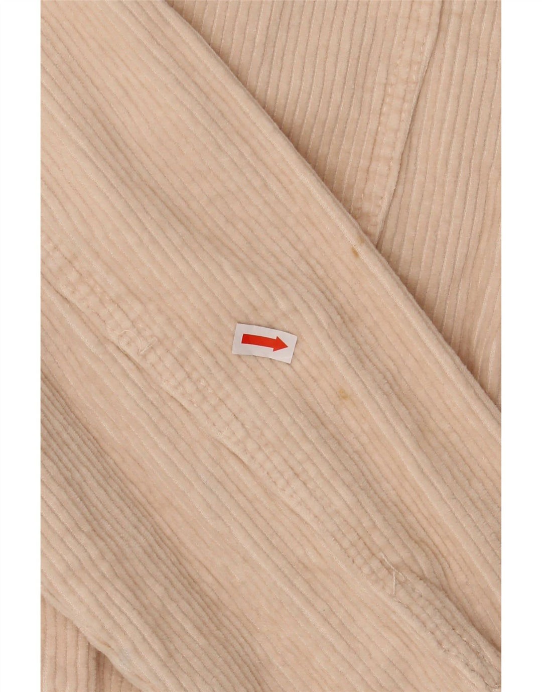 ZARA Dame Oversized Corduroy Shirt UK 14 Medium Off White Bomuld