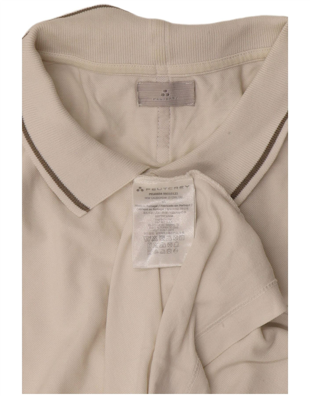 PEUTEREY Polo skjorte til mænd 2XL hvid bomuld