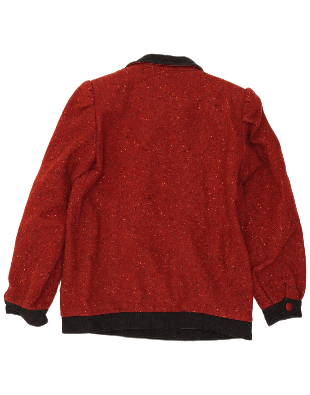 Vintage Dame Bomber Jacket UK 16 Large Burgundy Flecked