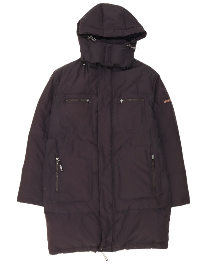 Gas Herre Utility Hooded Polstret Frakke UK 40 Large Navy Blue Polyester
