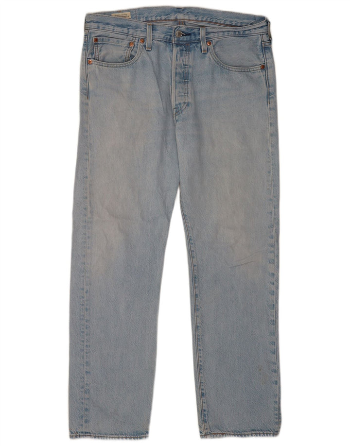 Levi's Herre 501 Straight Jeans W32 L30 Blå Bomuld