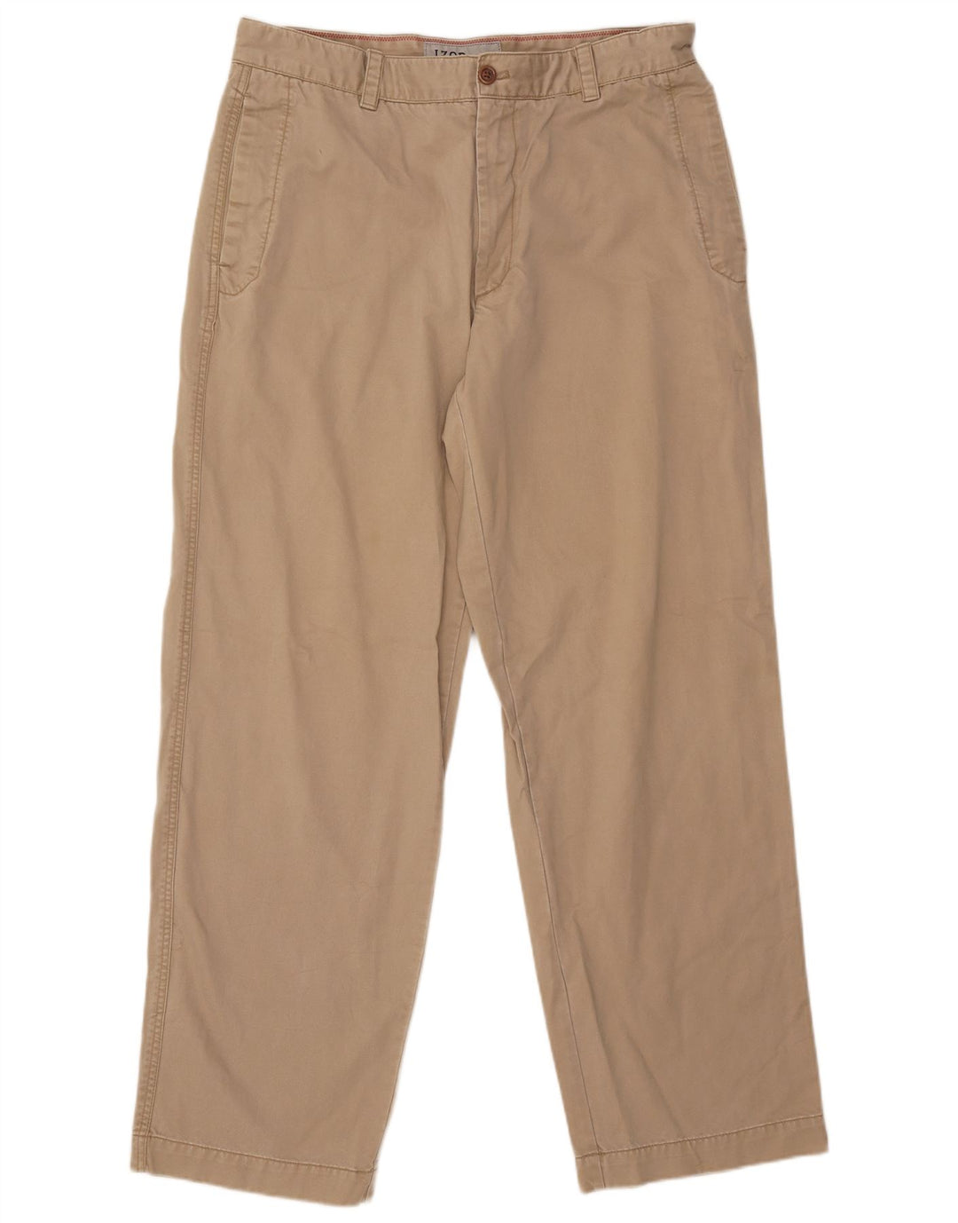 IZOD Straight Chino Bukser til mænd W36 L34 Beige Bomuld