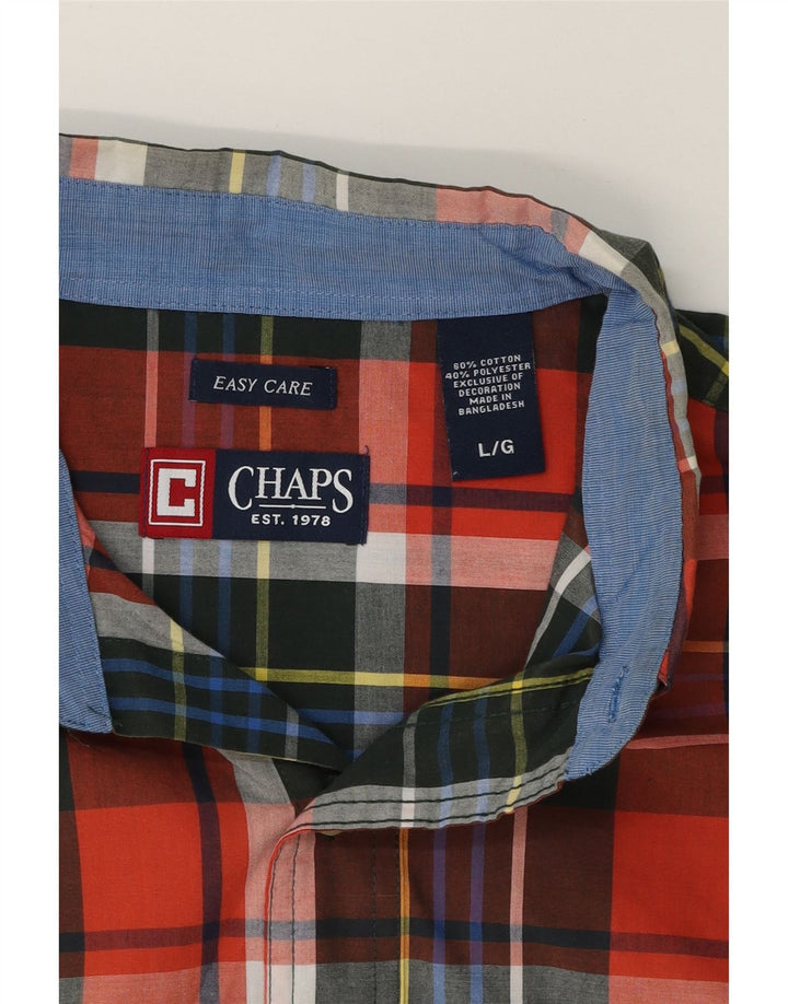 CHAPS Mens Shirt Large Multicoloured Check Cotton Vintage Chaps and Second-Hand Chaps from Messina Hembry 