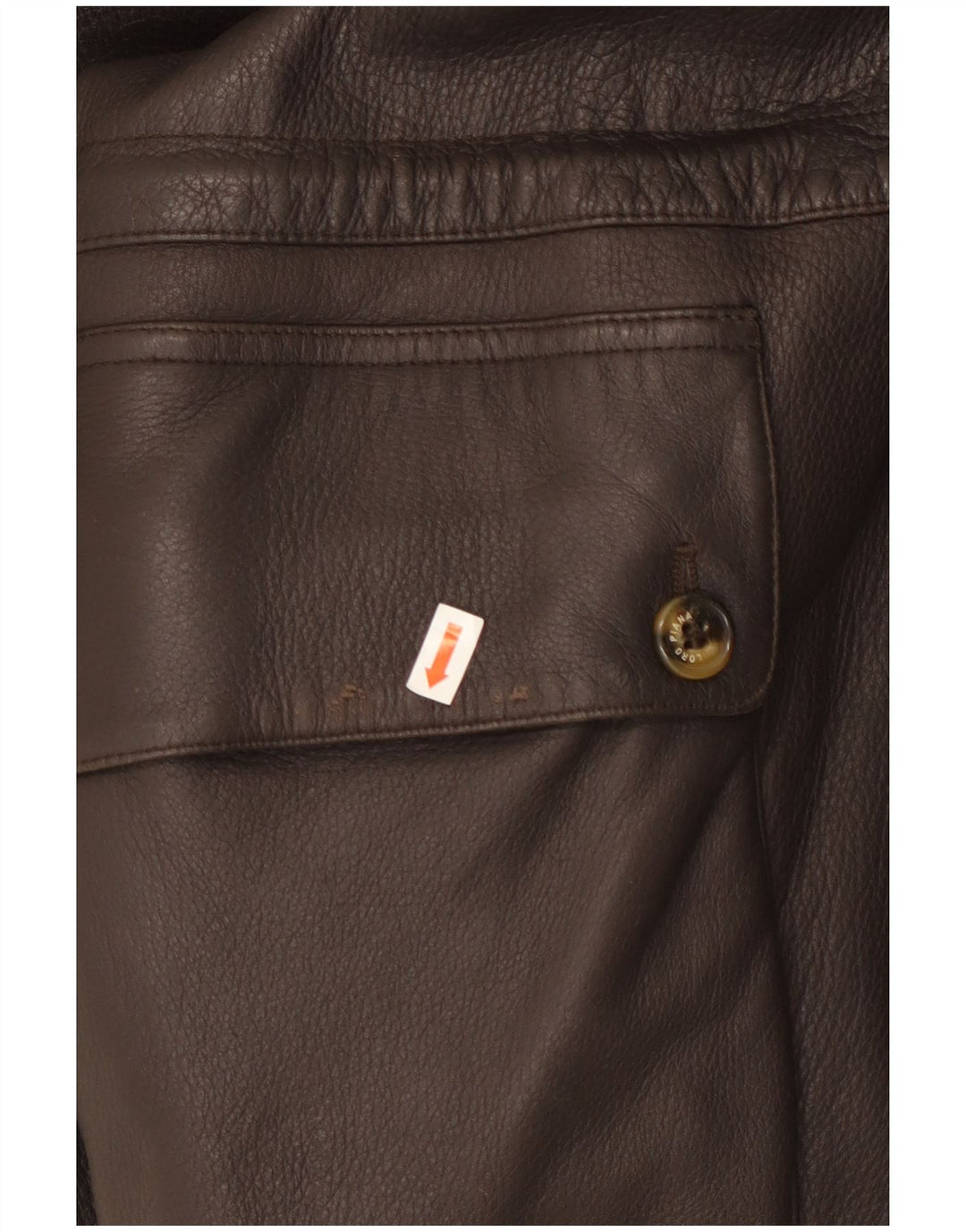 Loro Piana Herre Læderjakke UK 44 2XL Brunt Læder