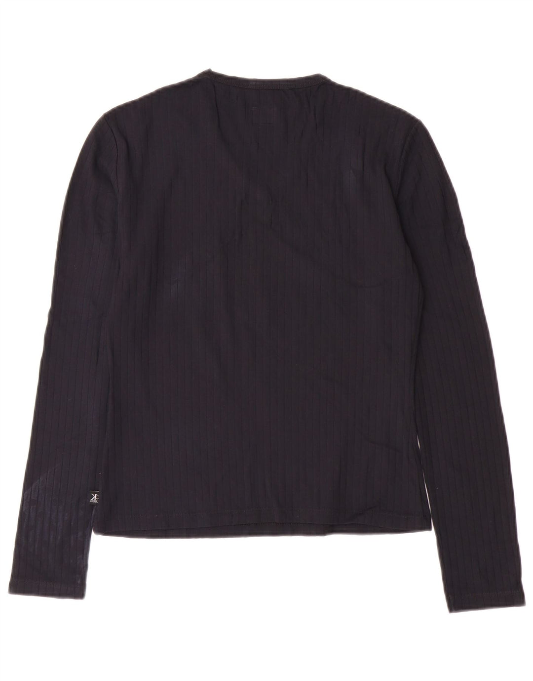 CALVIN KLEIN JEANS Dame Top Langærmet UK 12 Medium Navy Blue Polyamid