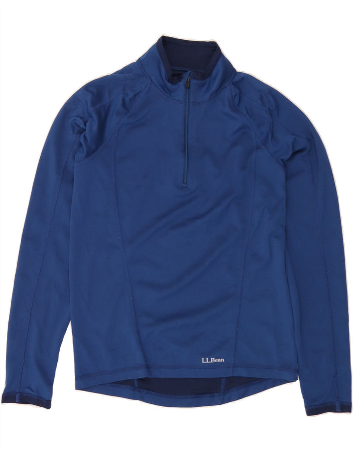 L.L.BEAN Mens Zip Neck Pullover Tracksuit Top Small Blue Polyester Vintage L.L.Bean and Second-Hand L.L.Bean from Messina Hembry 