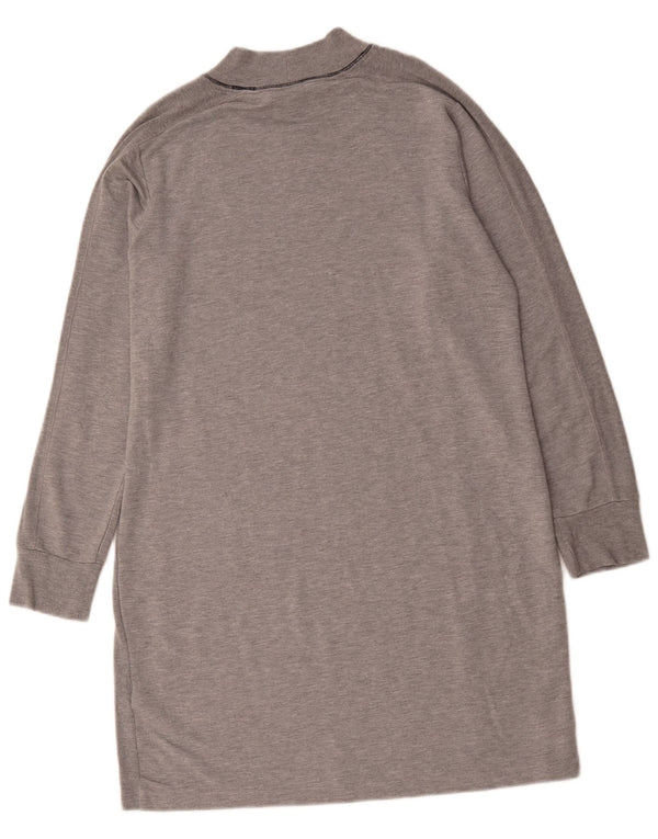 Tommy Hilfiger Dame Sweatshirt Jumper Kjole UK 16 Stor Grå Viscose