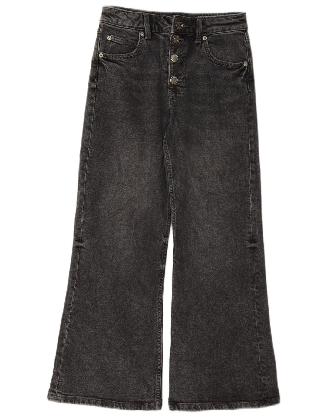 Zara Girls Flared Jeans 9-10 År W24 L25 Grå