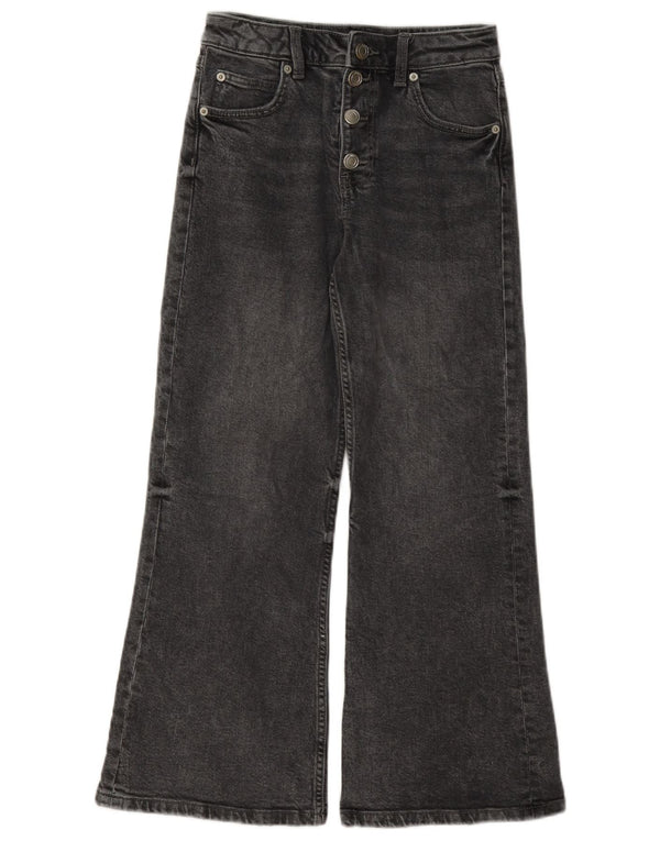 Zara Girls Flared Jeans 9-10 År W24 L25 Grå