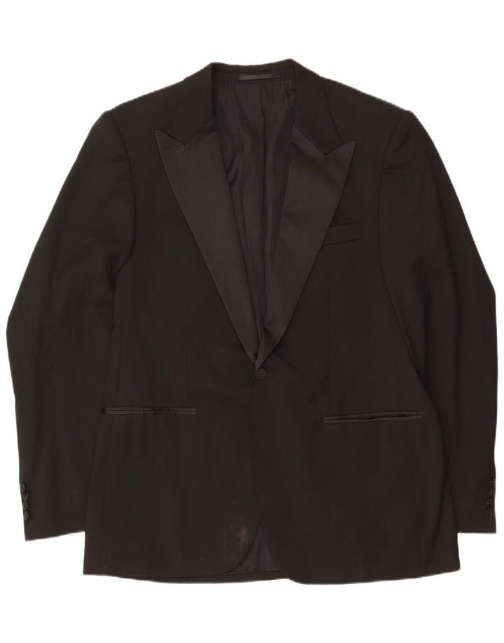 Hugo Boss Herre 1-knap blazerjakke UK 50 Large Black Virgin Wool