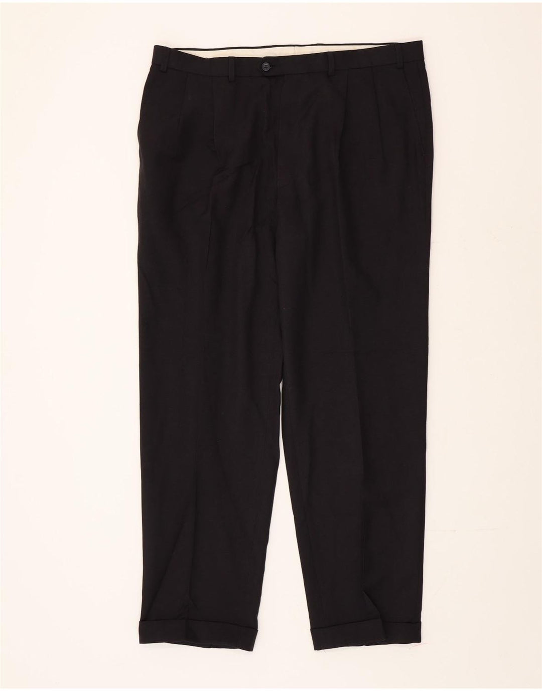 Marks & Spencer Herre Pegged Suit Bukser W40 L33 Marineblå Polyester