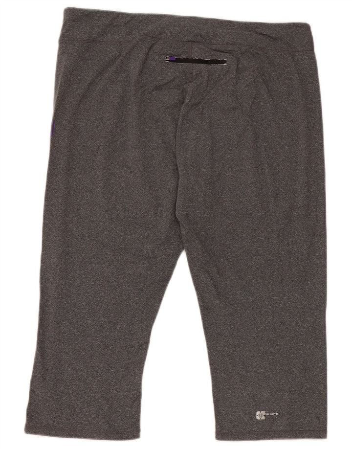 SUPERDRY Kvinders Grafiske Capri Leggings UK 14 Large Grå Polyester