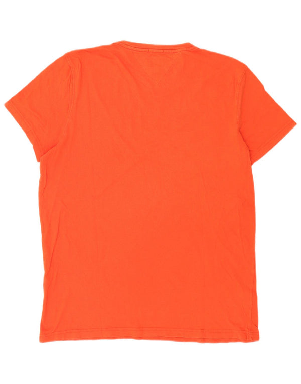 Tommy Hilfiger Mens Graphic T-Shirt Top XL Orange