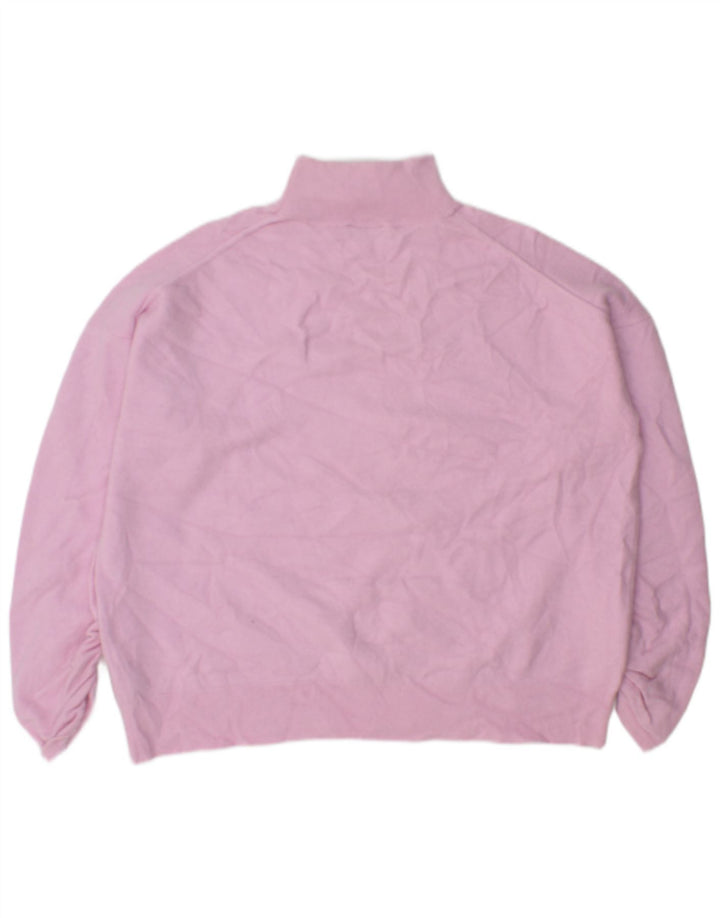 MINT FLØJEL Dame Oversized Turtle Neck Jumper Sweater UK 10 Small Pink
