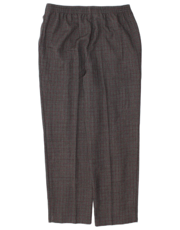 Marks & Spencer Dame Casual Bukser UK 10 Small W27 L28 Black Check