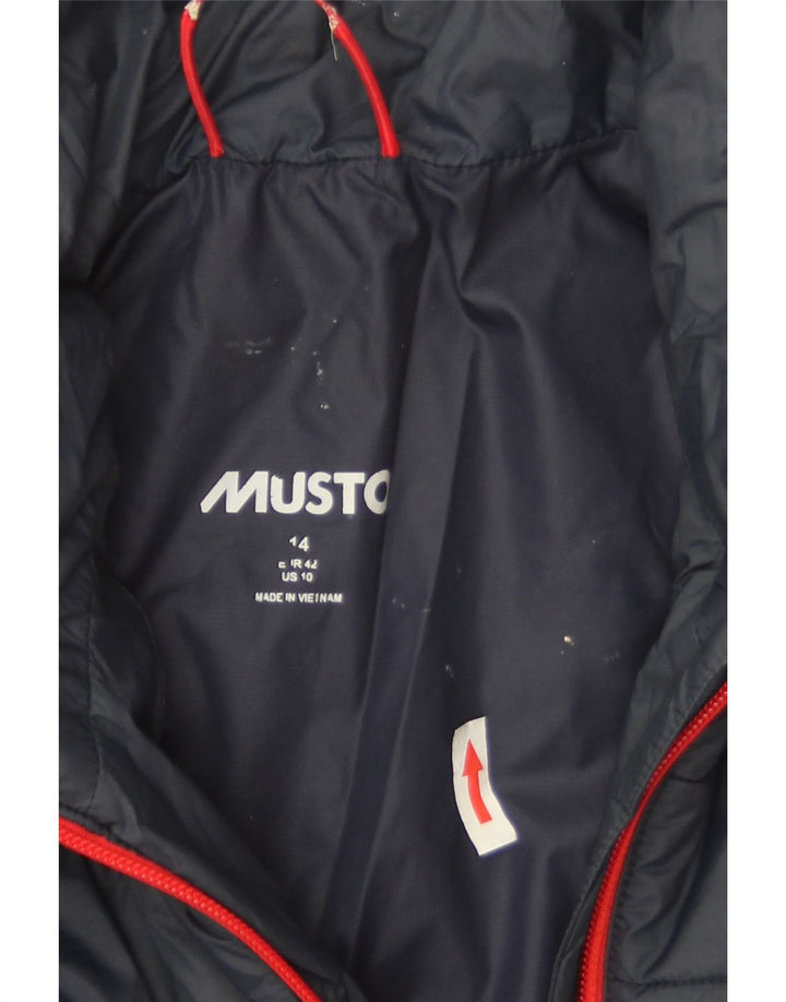 Musto polstret jakke til kvinder UK 14 Stor marineblå polyamid
