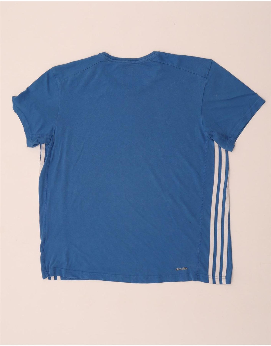 Adidas Herre Climalite T-Shirt Top Stor Blå Bomuld